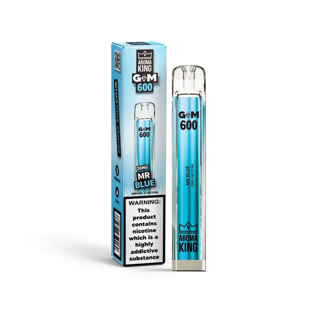 Aroma King DISPOSABLE PODS Mr Blue Aroma King Gem 600 Disposable Vape Bar Pod Device - 20mg